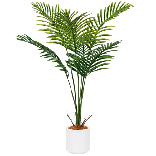 Melvint フェイクグリーン 大型 歓葉植物 フェイク 人工歓葉植物 光触媒 室内 水やり不要 お手入れ簡単 空気清浄 消臭 抗菌 シンプル おしゃれ 室内 インテリア 大型 人工 鉢植え 鉢付き お祝い 父の日(ヤシの木,90cm)