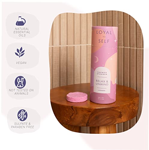 Loyal To Self Shower Steamers 12 Pack - Relax & Unwind Lavender Aromatherapy Bath Bombs - Essential Oil Nighttime Relaxation Stress Relief & Mood Boost - Spa Treatment At Home - Great Gift For Women #TOP6