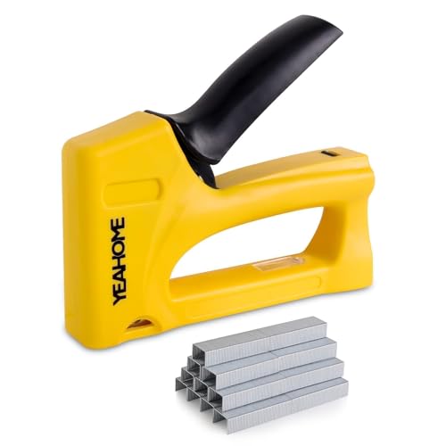 YEAHOME Light Duty Staple Gun, Upholstery Staple Gun with 1000PCS JT 21 Staples of 5/16 inch, Stapler Gun for Wood, Classroom, Crafts, DIY, Decoration