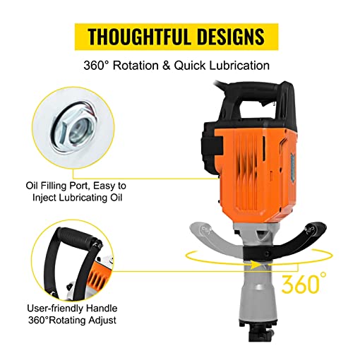 TEMSOOM 1400W 1500W 3600W Abbruchheber Multifunktionaler Bohrhammer Bodenbrechender Beton Elektrohammer Werkzeug… – Bild 5