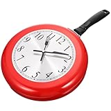 Abaodam Orologio da Facile da Installare in Inossidabile a Forma di Padella Silenzioso senza Ticchettio per Decorare la Casa