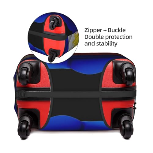 Travel Luggage Cover Rose Philippines Flag Fashion Washable Baggage Suitcase Protector Fit For Luggage X-Large3