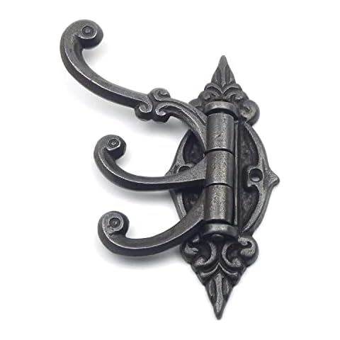 Antique Iron Triple Swivel Coat Hook Cover