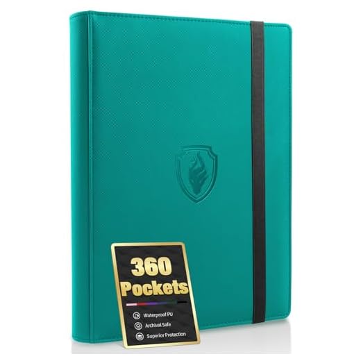 Trading Card Binder 9 Pocket, Fabmaker Card Collection Binder for 360 Cards, Premium PU Card Book, Sturdy Card Folders, Card Holder Binder, Card Album for MTC, TCG, Game Cards, Sports Cards, Turquoise