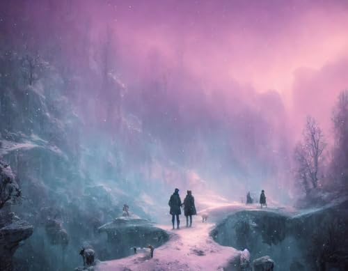 Affiches sur toile nuit d'hiver la plus froide brume mystique pour une ambiance sereine