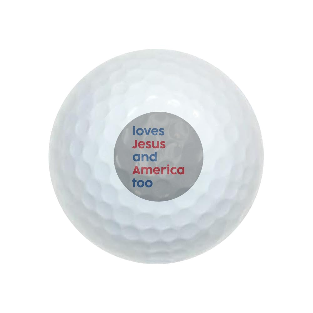 GRAPHICS & MORE Love Jesus and America Too Novelty Golf Balls 3 Pack