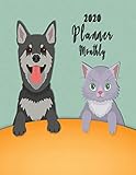  2020 Monthly Planner: Organizer To do List January - December 2020 Calendar Top goal and Focus Schedule Beautiful background Monthly and Weekly ... cover with 2 cute dogs (Pet planner, Band 8)
