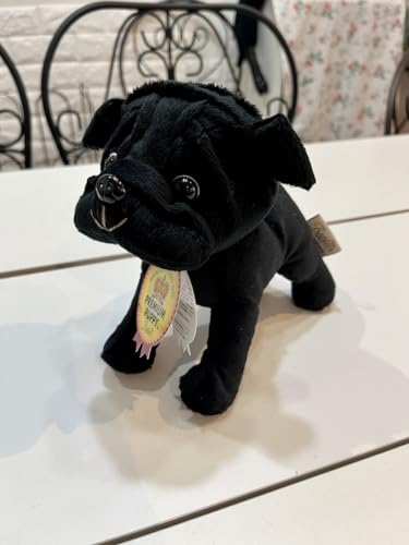 STEIFF パグ 犬のぬいぐるみ タグ付き 約30cm STEIFF パグ 犬の