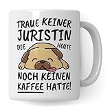 Tasse Juristin lustig, Juristin Geschenk Beruf, Spruch Kaffeebecher Juristinnen Geschenkidee, Rechtswissenschaftlerim Volljuristin Rechtsgelehrte Anwältin Kaffee-Tasse Teetasse Becher