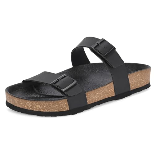 Image of Centrino Men's Berkin-Style Slip-On Sandals | Open Toe Design | Soft PU Footbed | Lightweight & Comfortable | Arch Support | On-Grip Sole | Casual Outdoor Wear (6863)