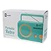 HDi Audio Radio Turquoise/Gold Premium Home Vintage Portable Retro Radio Classic AM/FM Radio with Built in Speakers + Headphone Jack