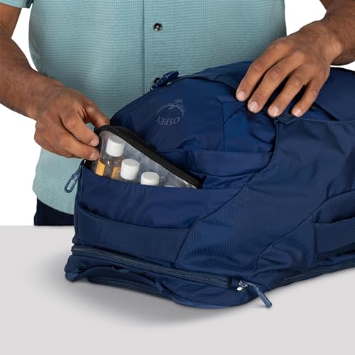 Osprey Farpoint 40L Men's Travel Backpack - Carry On Bag with Laptop Sleeve and Toiletry Pocket, Antique Blue - Image 13