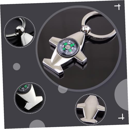 Llaveros brújula mini 3 piezas en forma de avión zinc miniatura 5