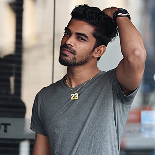 Stainless Steel 18K Jersey Number Necklace Sports Soccer Football Basketball Baseball for Boys Men Girls3