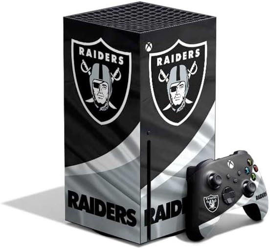 Skinit Decal Gaming Skin Compatible with Xbox Series X Bundle - Officially Licensed NFL Las Vegas Raiders Design