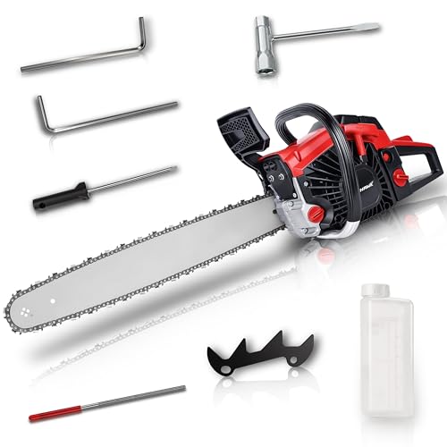 Image of TOMAHAWK GCS-4618 Gasoline Chain Saw | Lightweight 58CC, 2-Stroke Engine Adjustable Auto Chain Oiler Ideal for Wood Cutting and Pruning | Chainsaw for Home, Workshop & Professional Use