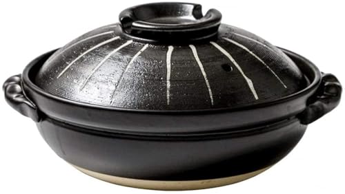 WBRSybUK Cazuela Japonesa para Estofado, Resistente Al Calor, De Cerámica para El Hogar, para Cocinar A Gas, para Sopa, Cazuela De Barro, Cazuela De Barro,2800ml