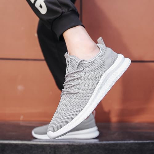 Image of Men Non-Slip Work Shoes Tennis Gym Sneakers Breathable Slip Resistant Lightweight and Comfortable for All-Day Wear Sports and Walking