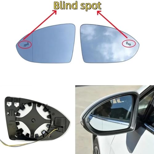 Verre rétroviseur remplacement pour VW Golf 7 grand angle et thermique pour angle mort - 4