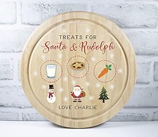 Personalised Santa Plate Christmas Eve Board Santa Treats