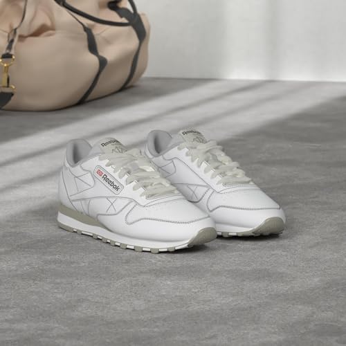 Image of Reebok Unisex-Adult Classic Leather Sneakers for Women - Black Or White Tennis Shoes Womens Size 5 to 11 Legacy