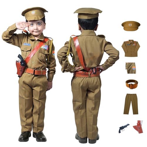 Image of Sarvda Kids Fancy Dress Costume Set | Police, Army Soldier, Pilot, Doctor, Subhash Chandra Bose & Community-Helper Outfit for Boys & Girls