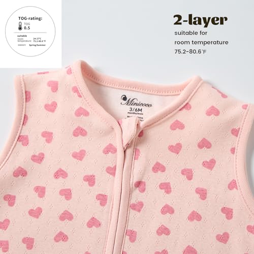 Image of Baby Organic Cotton Sleeveless Wearable Blanket for Summer 0-6 Months