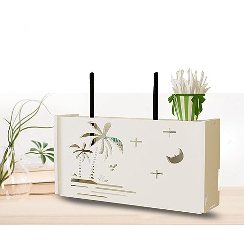 Meuble TV Flottant en bois pour ranger les décodeurs et masquer les fils