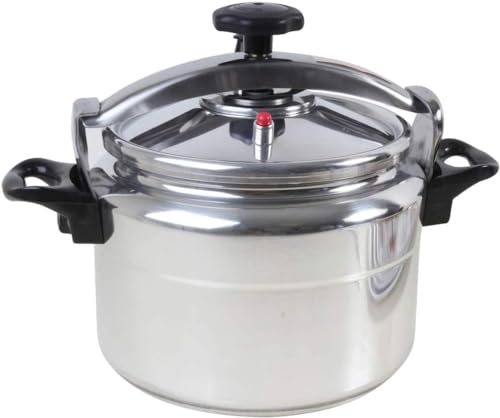 Lynx Aluminum Pressure Cooker Safe Pressure Cooker with Locking Lid Fast Cooking Pot Heat-Resistant Handles Easy to Clean Kitchen Essential for Gas and Electric Stove (5 Liter) LY-9105