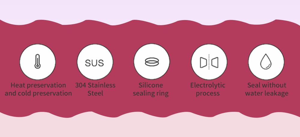 Water Bottle for Kids 500ML Water Bottle for Kids School Stainless Steel Water Bottle, BPA-Free Leakproof and Durable Hot Cold Liquids Sports School Bottle (Ice Cream Pink)