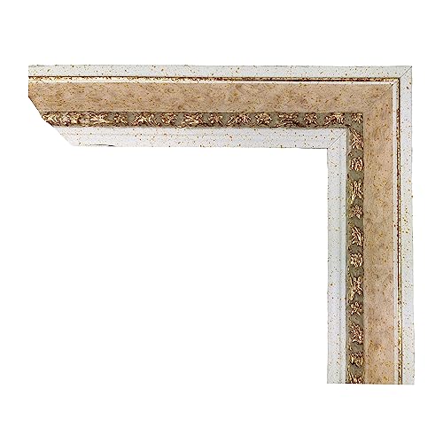 ITALIA CORNICI Maestri Artigiani - Cornice Shabby Chic Rosa in Legno da Parete per Quadri Tele Made in Italy (35 x 50 cm)