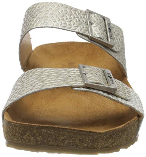 Image of HAFLINGER Andrea Elegant Leather Sandals with Rubber Sole and Cork Latex Footbed Unisex