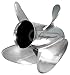 Turning Point 31522340 Express Large Diameter Stainless Steel Propeller with 4-3/4" Gearcase - 4 Blade / 14-1/2 x 23 / Left Hand