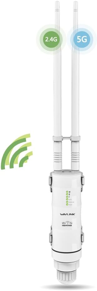 AC600 Outdoor Weatherproof Wireless Access Point, Dual Band 2.4 & 5GHz WiFi Extender, Support WiFi AP/WiFi Repeater/Router Mode with Passive POE