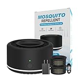 Mosquito Repellent Outdoor Patio, Recharageable Mosquito Repeller 2 Plant-Based Refills, Ready-to-use Mosquito Repeller Device for Camping Outing(Black, Pack of 1)