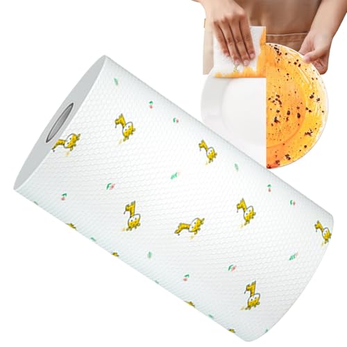 Toallas de papel de cocina reutilizables, rollo de servilletas de limpieza perforadas, toallas de papel absorbentes lavables, toallas de cocina ecológicas para el hogar, hotel, cafetería, toallas