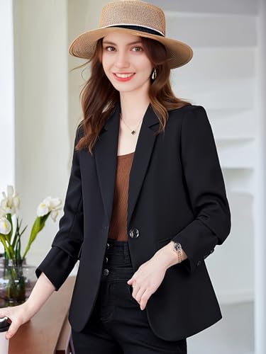 Women's Casual Blazer Long Sleeves Petite Blazers Business Work Professional Jackets2