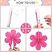PheiLa 9 Pcs Pink Party Paper Flowers Decorations Hot Pink Paper Fans Hanging Ornaments Paper Floral Backdrop Decor Wedding Birthday Party Valentine's Day Engagement Baby Showers Decoration