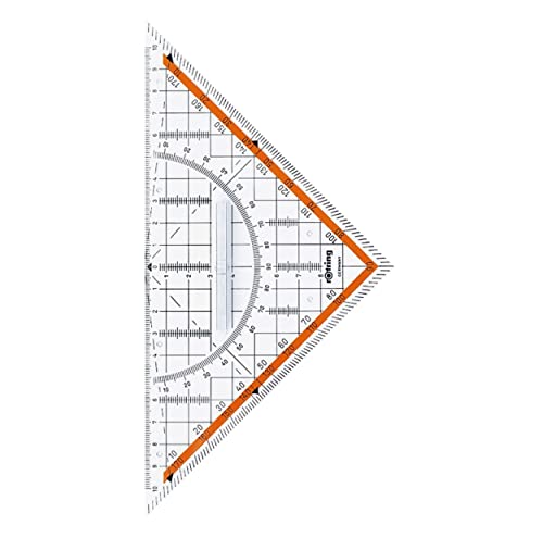 Großes Rotring Centro Geometriedreieck mit Griff, 23 cm