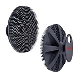 INNERNEED Food-grade Soft Silicone Body Scrubber Shower Brush Handheld Cleansing Skin Brush, Gentle
