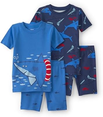 Boy's Baby Shark Cotton Pajamas Set