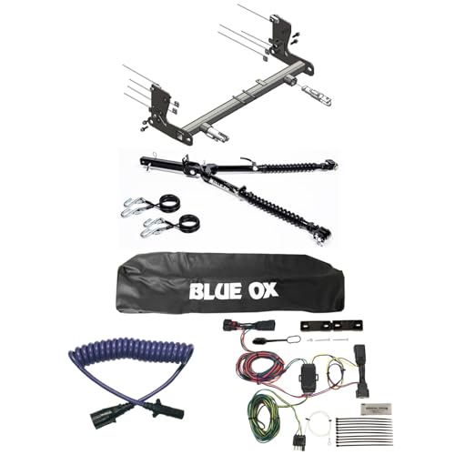 Blue Ox Alpha 2 Tow Bar & Baseplate Combo with EZ Light Wiring Harness Kit fits 2020 2025 Gladiator | TrendsAuto Decal | BX1145 BX7380 BX88206 BX8875 BX88368