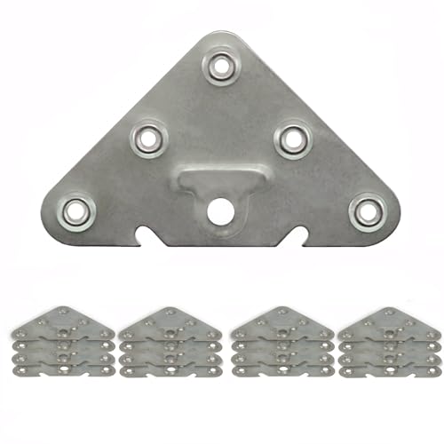 16x escuadras metálicas, placas de refuerzo traseras, unión y fijación, para muebles armarios estanterias cómodas marcos.