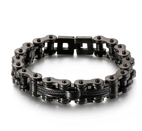 Cadeau pour femmes et hommes bracelet de motard chaîne de moto