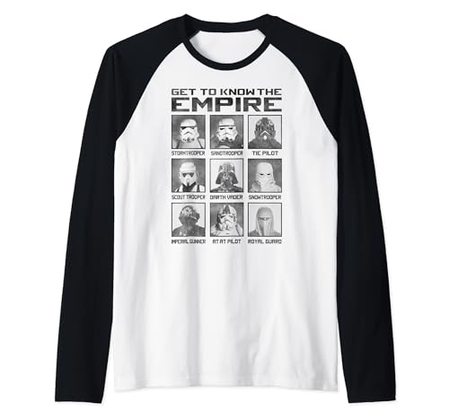 T-shirt Star Wars baseball haut raglan imprimé Empire vêtement décontracté