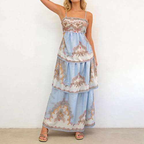 Robe décontractée longue fleurie avec fente sur le devant été