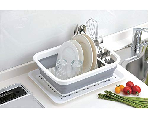 Zowaysoon Collapsible Drying Dish Storage Rack Portable Dinnerware Organizer For Small Kitchen, Camper, Rv, Caravan, Travel Trailer #TOP7
