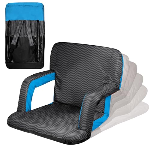 ONIVA - a Picnic Time Brand Ventura Reclining Stadium Seat, Waves Collection