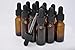 DropperStop 1/2 oz Amber Glass Dropper Bottles (15mL) with Tapered Glass Droppers - Pack of 12