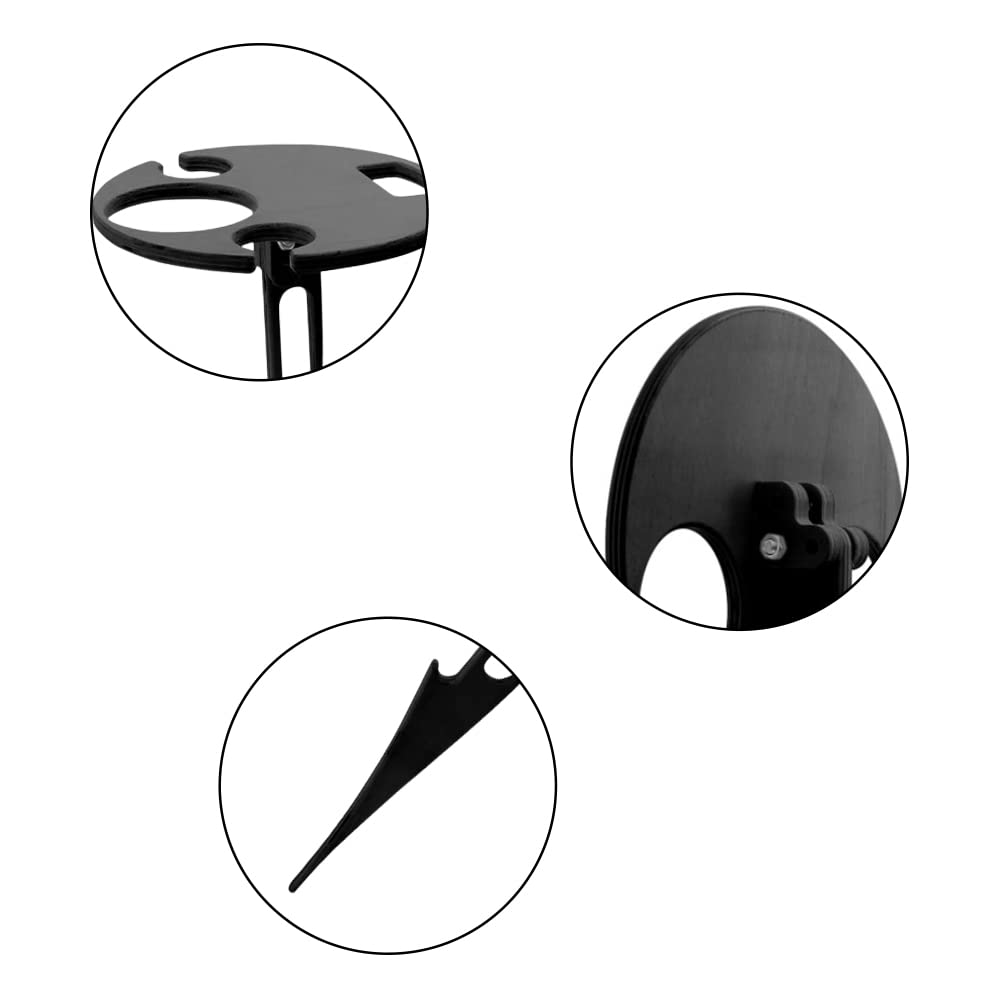 Table à Vin Pliable Portable - Pour Extérieur, Camping, Pique-nique - Support Bouteille Et Verres
